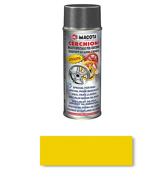 Macota Smalto Speciale Cerchioni Vernice Spray 400ML Tuning Giallo Metallizzato