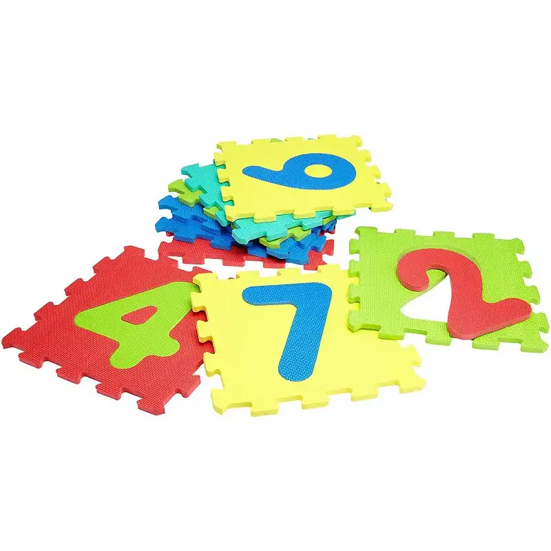 Tappetino Tappeto Puzzle Maxi Numeri Incastro Gioco Bambino 9pz 32x32cm Gomma