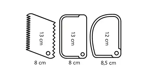 Tescoma 630300 Delicia Set Spatole 3 Pezzi Per Dolci e Torte
