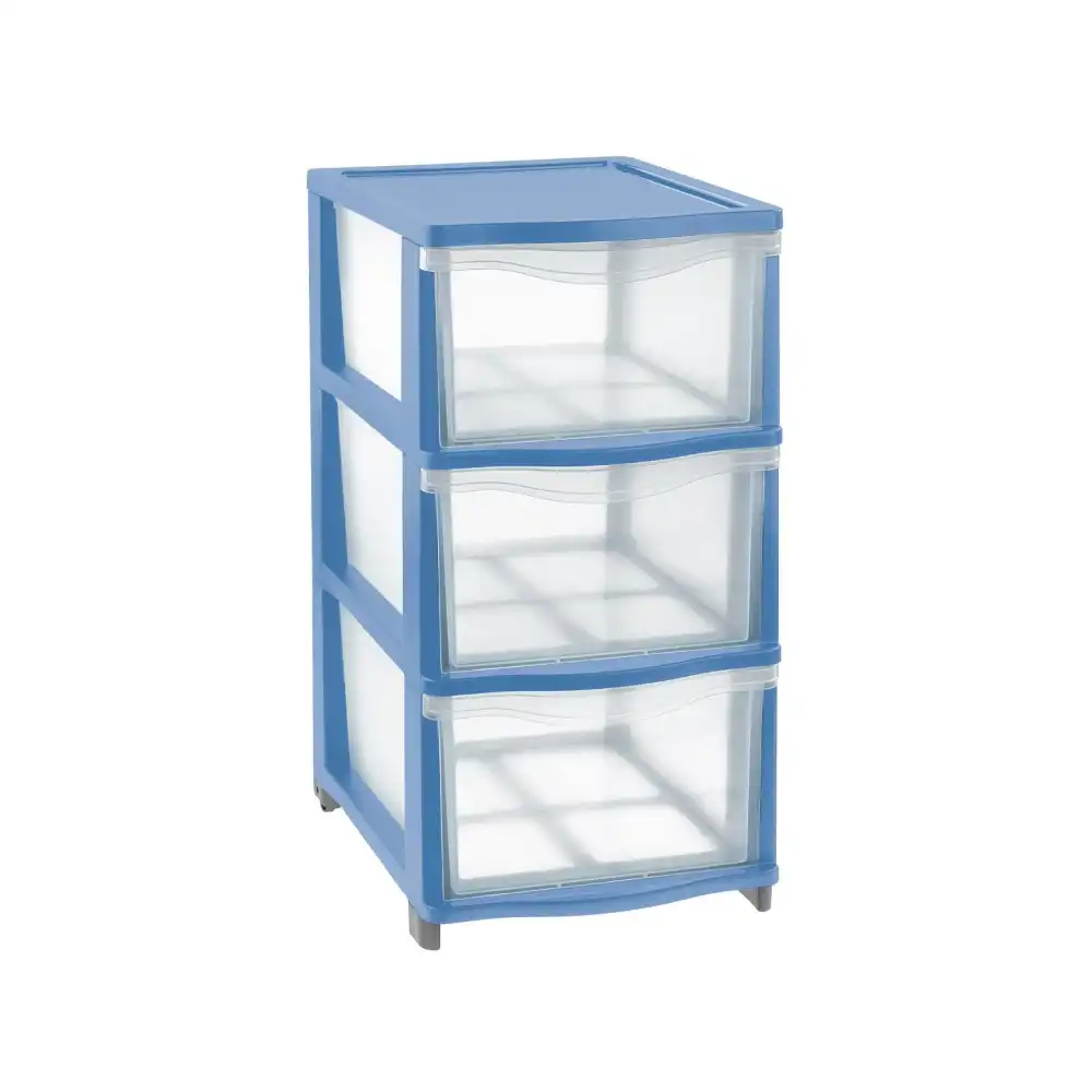Tontarelli Cassettiera Modulare a 3 Cassetti Medi Cover Line Azzurro