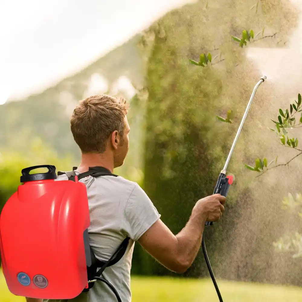 Pompa Zaino a Spalla 16 Lt Elettrica a Batteria Litio 8Ah Ultra Leggera 3,5 Kg