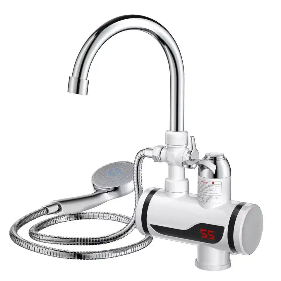 Miscelatore Rubinetto Elettrico Acqua Calda Istantanea con Displey e Doccetta