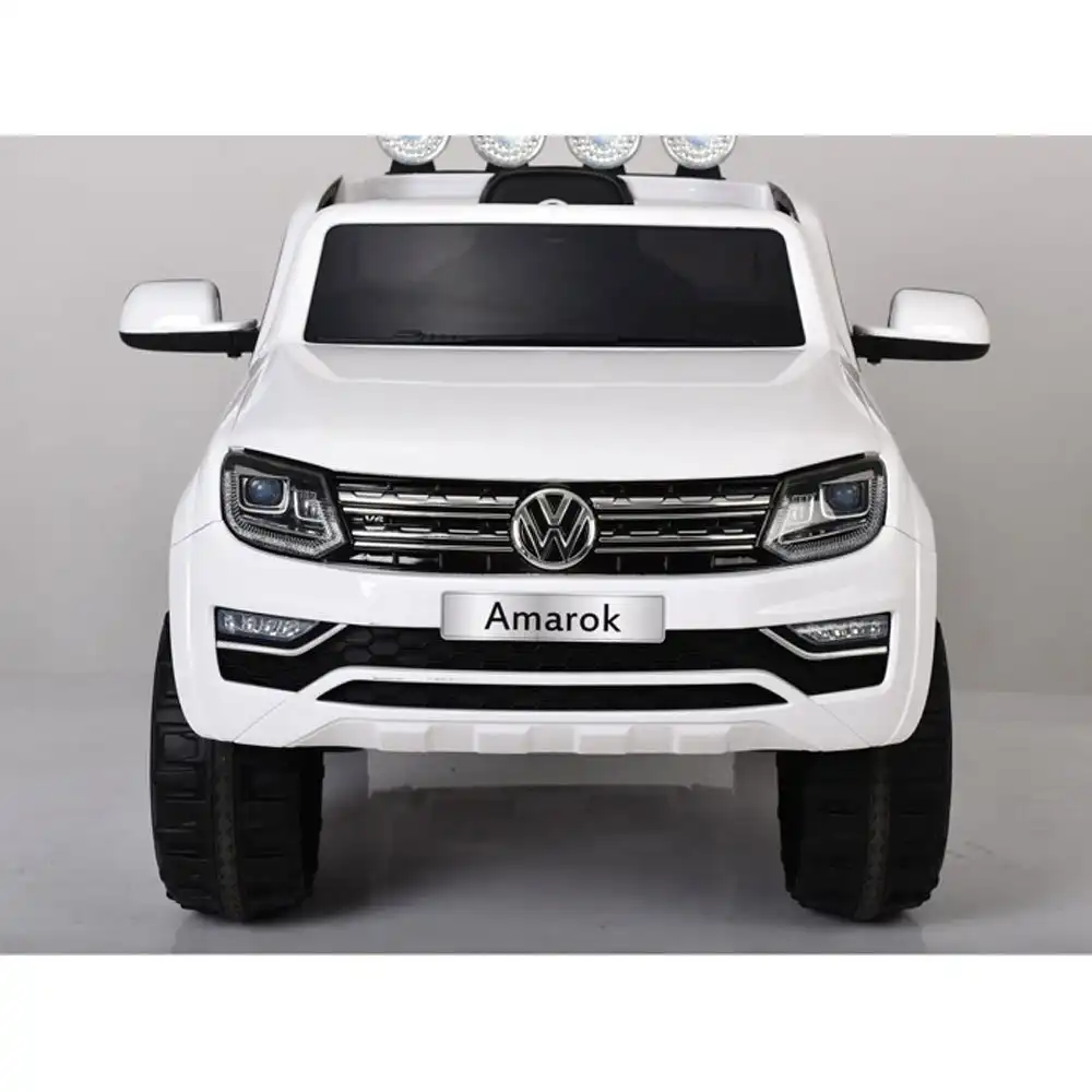 Auto Macchina Elettrica Per Bambini Volkswagen Amarock 12V Bianco e Telecomando