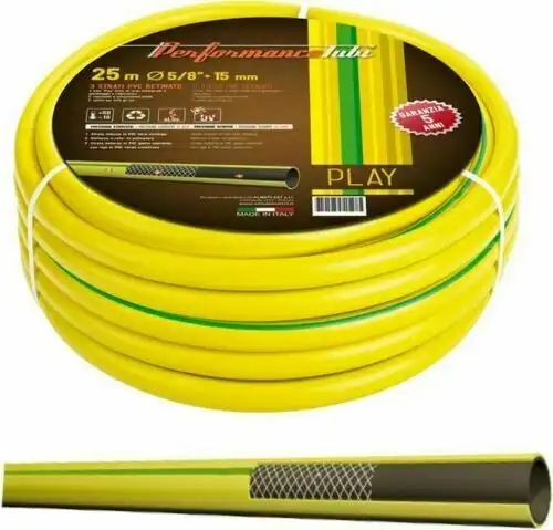 Tubo Play da Giardino Per irrigazione 3 Strati in PVC Retinato 5/8''-15mm MT.25