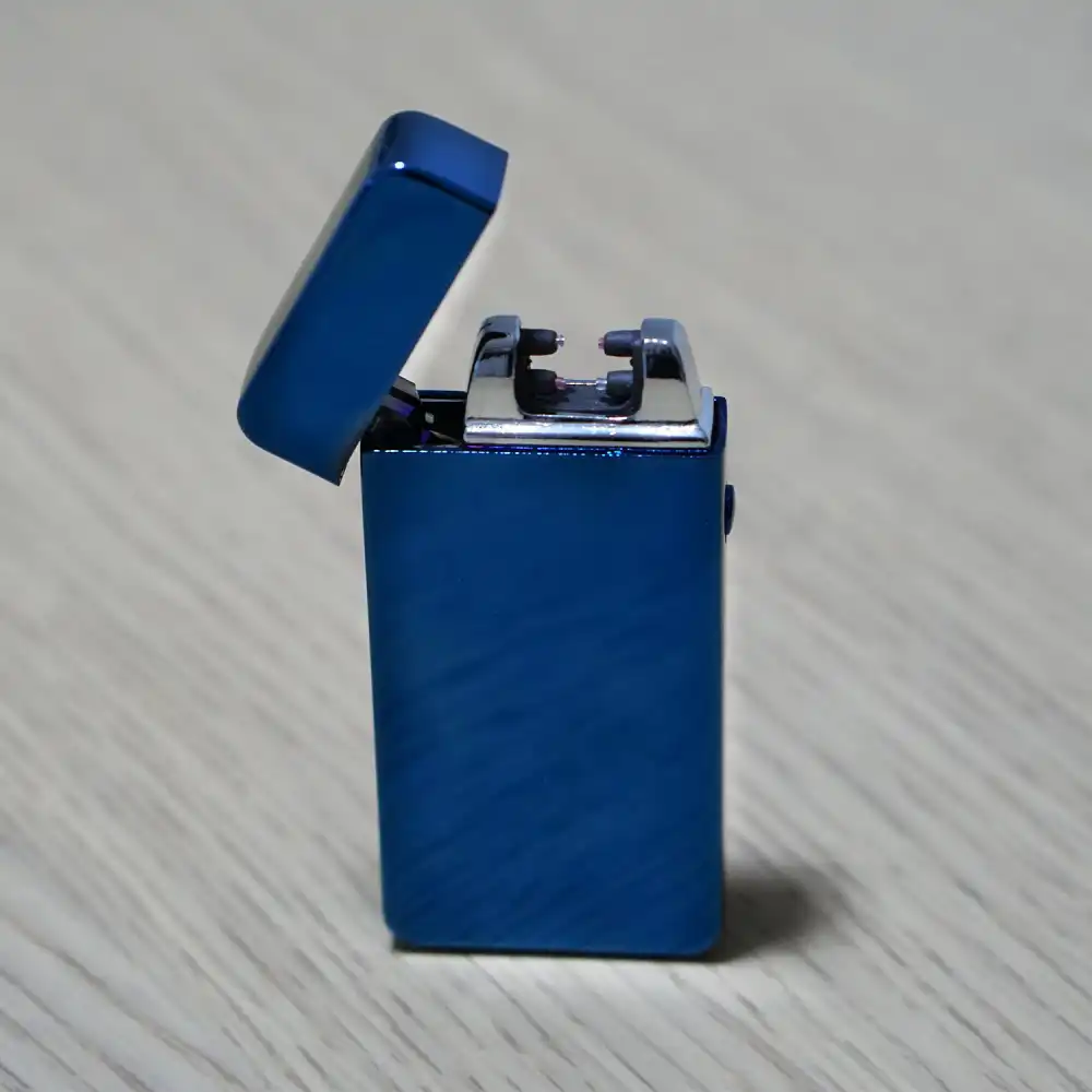 Accendino al Plasma ad Arco Elettrico USB Ricaricabile Antivento New York Blue