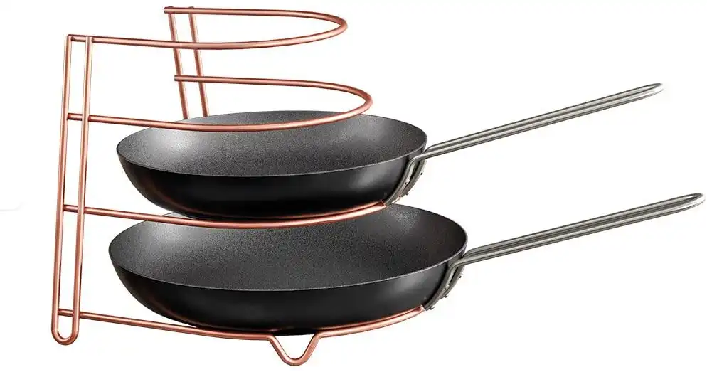 Porta Tegami Padelle 4 Posti Scomparti Organizzatore Cucina da Mobile Ripiano