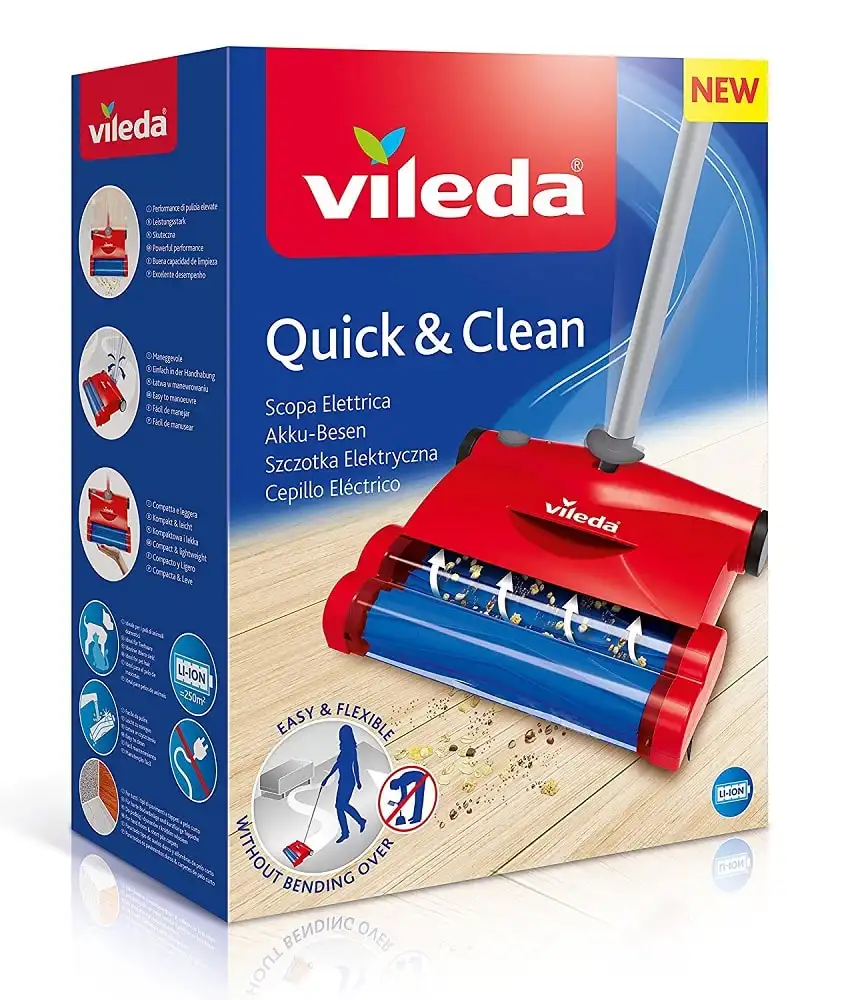 Vileda Scopa Elettrica Aspirapolvere Senza Fili Ricaricabile Batteria a Litio