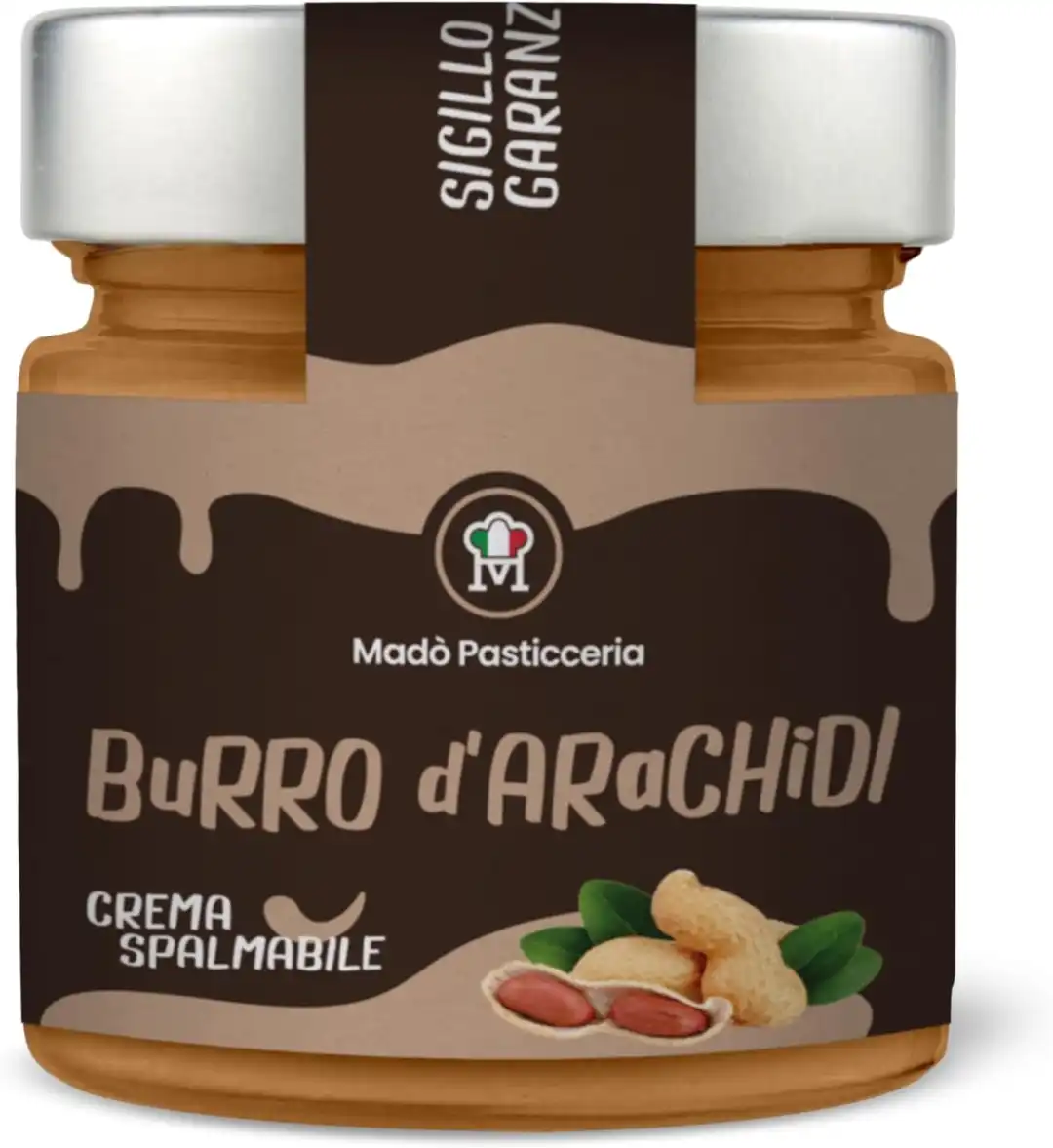 MADÒ Crema d'Arachidi Spalmabile Artigianale Vasetto da 350g Made in Italy